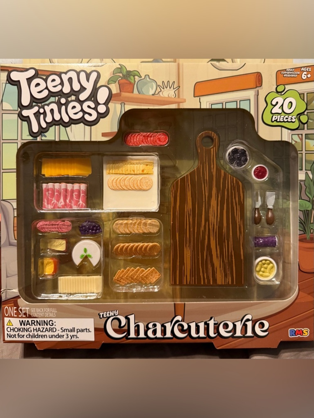 💥Teeny Charcuterie Play Set with Brown Cutting Board - NEW IN BOX 💥